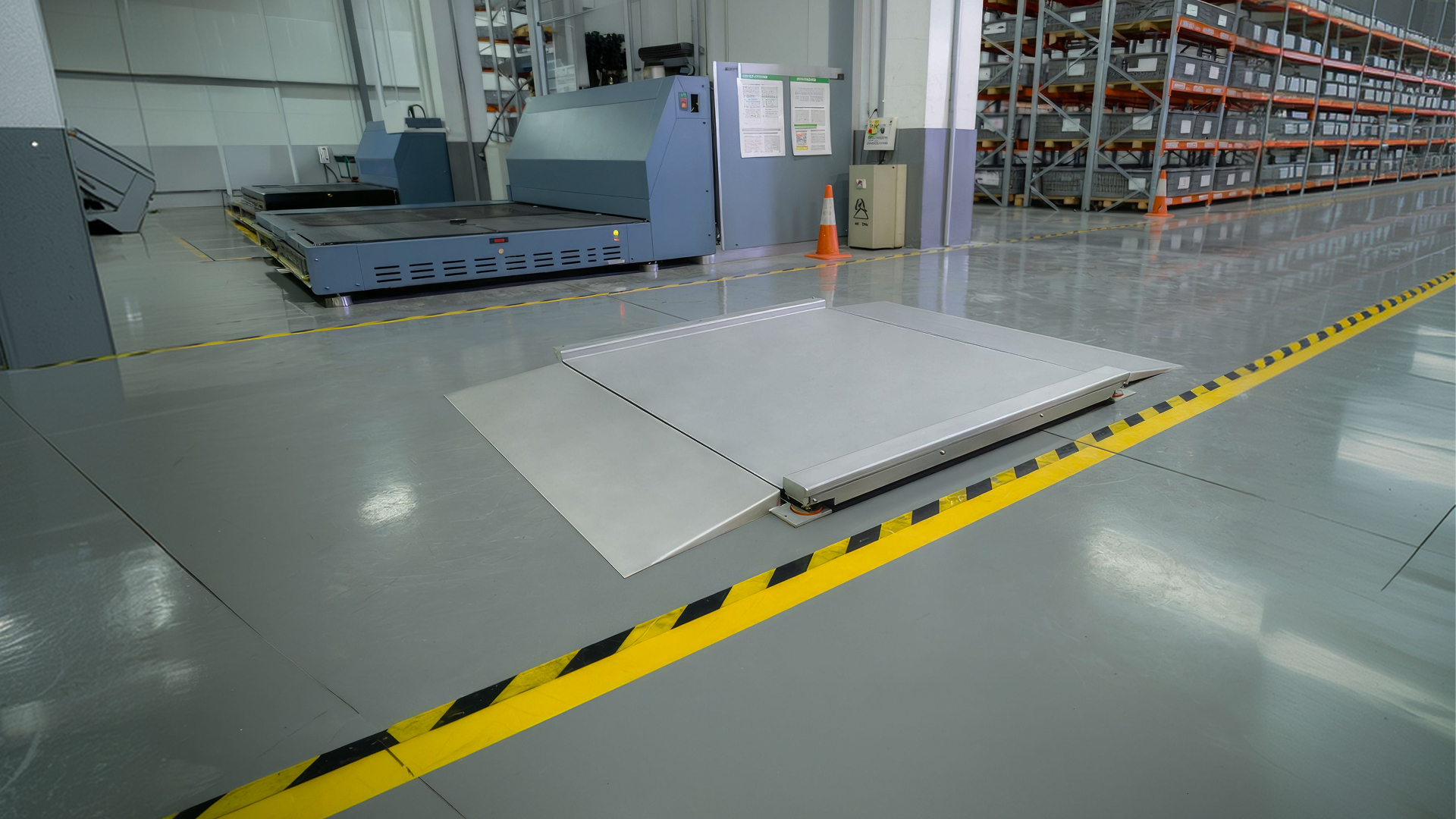 Installation intérieure d’une plateforme industrielle